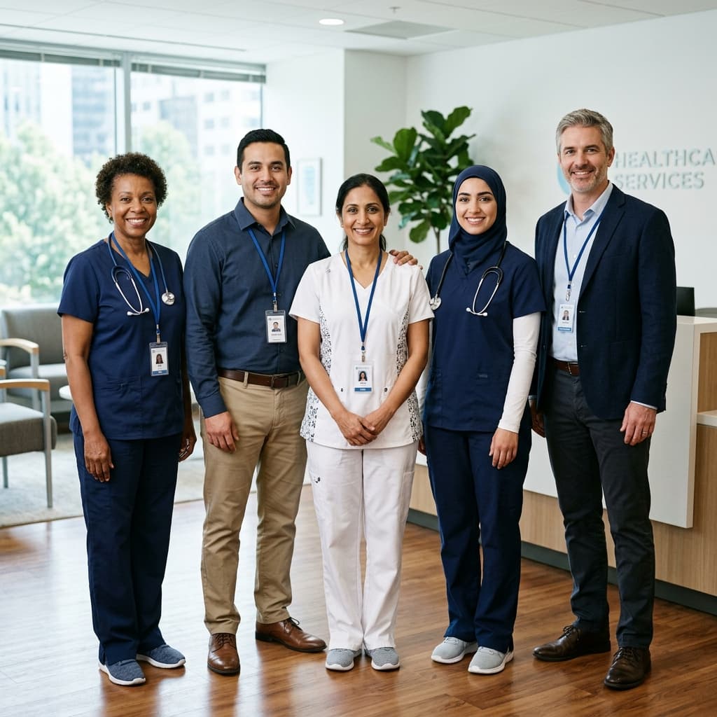 Team of vetted caregiving and nursing professionals